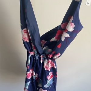 Low cut silk romper